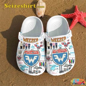 Music Interstate Weezer Indie Rock Road Trip Comfort Clogs