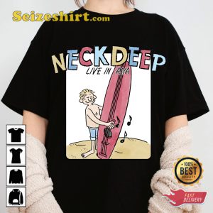 Neck Deep Live In Asia Tour 2023 Pop-Punk Soundscapes Vibes T-Shirt