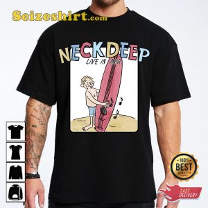 Neck Deep Live In Asia Tour 2023 Pop-Punk Soundscapes Vibes T-Shirt