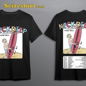 Neck Deep Live In Australia And Asia Tour 2023 With Supporter From Yours Truly Double Sided T-Shirt