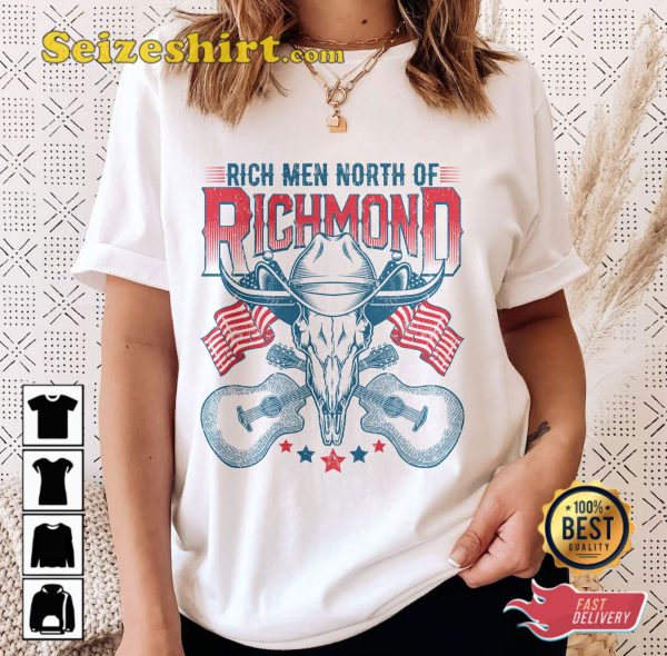 Oliver Anthony Rich Men North Of Richmond Proud American Bullhead Country Music T-Shirt