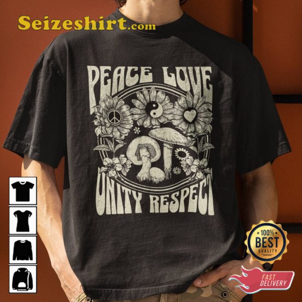 Peace Love Unity Respect Rave Outfit Festival Unisex T-Shirt