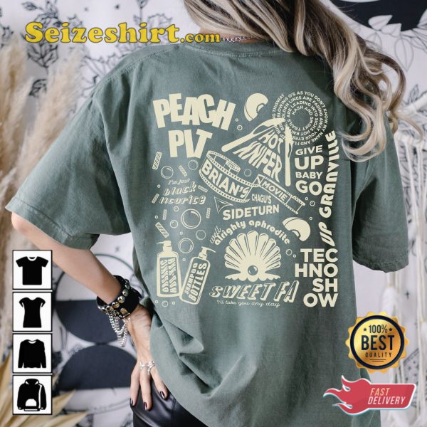 Peach Pit Band Indie Pop Peachy Melodies Vibes Unisex T-Shirt