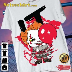Penywise IT The Clown Chibi Style Halloween T-Shirt