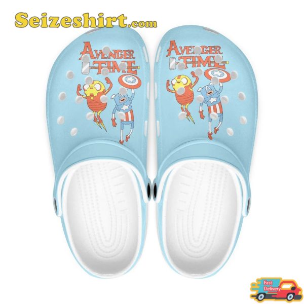 Personalized Adventure Time Cartoon Custom Name Av3ngers Vibes Comfort Clogs