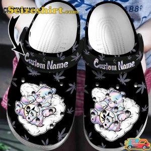 Personalized Cute Fluffy Bear Comfortable Clogs