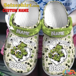 Personalized Smoker Gift Bear The Illusion Smoking High Comfort Clogs