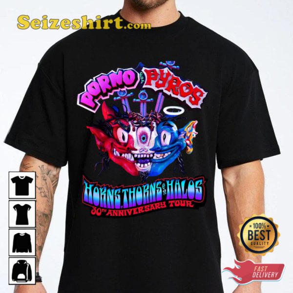 Porno For Pyros Horns Thorns En Halos 2023 Tour T-shirt