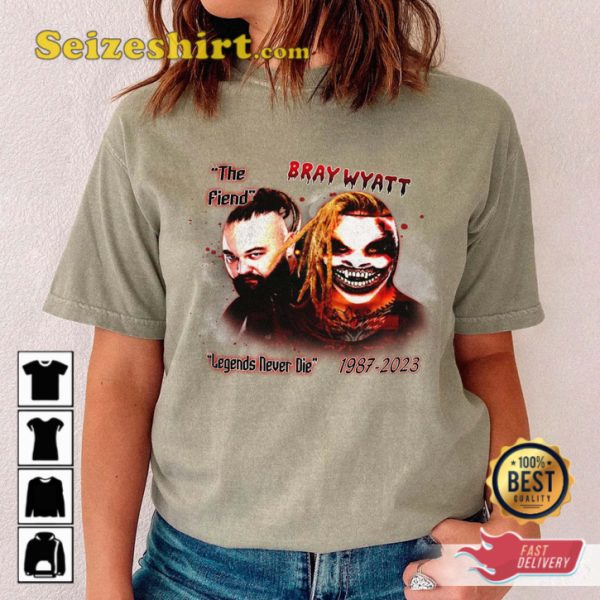 RIP Bray Wyatt Legend Never Die The Fiend Memorial Shirt