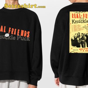 Real Friends Knuckle Puck Fall Tour 2023 One Step Closer Arm Length Double Sided T-Shirt