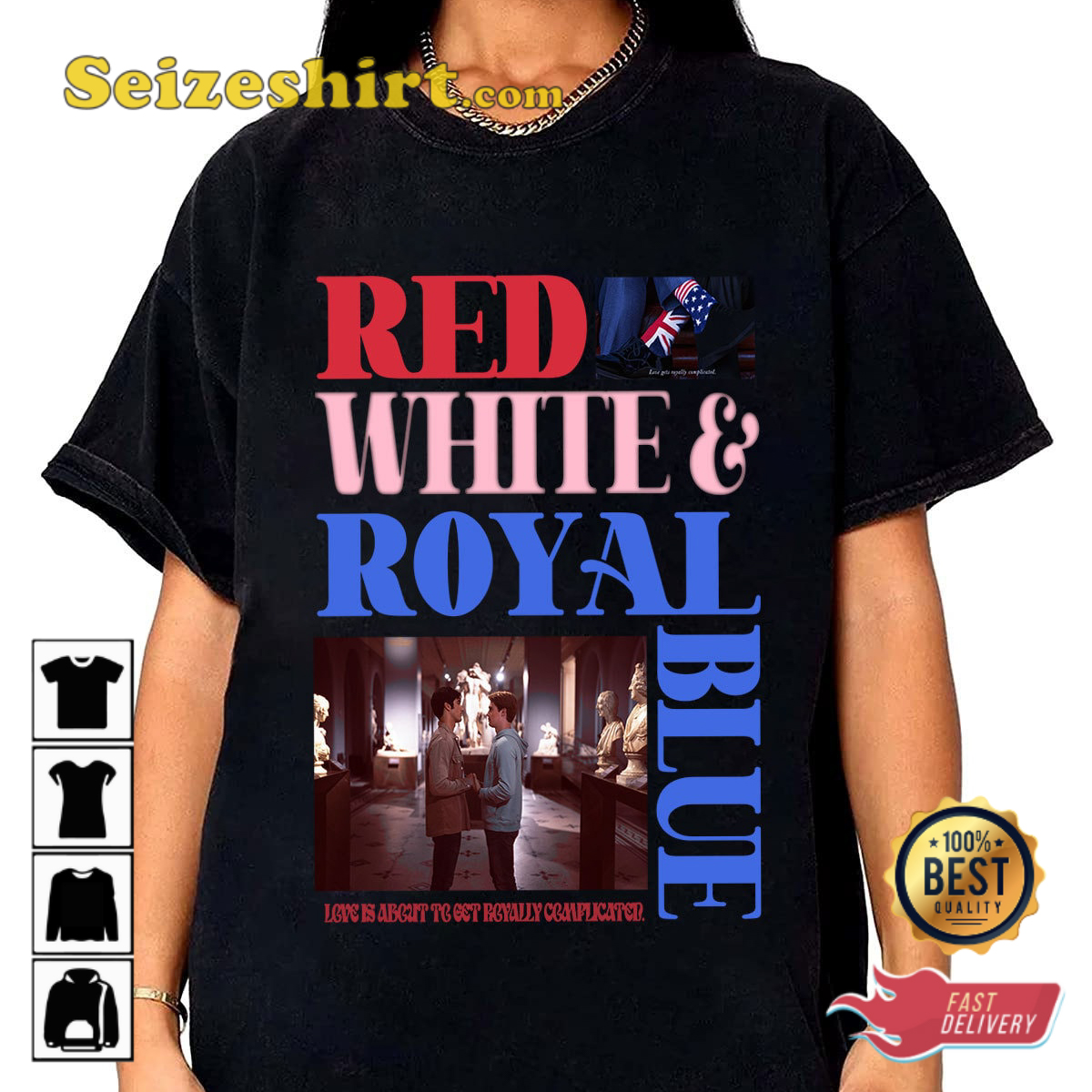 Red White And Royal Blue Lgbtq Casey Mcquiston Movie T-Shirt