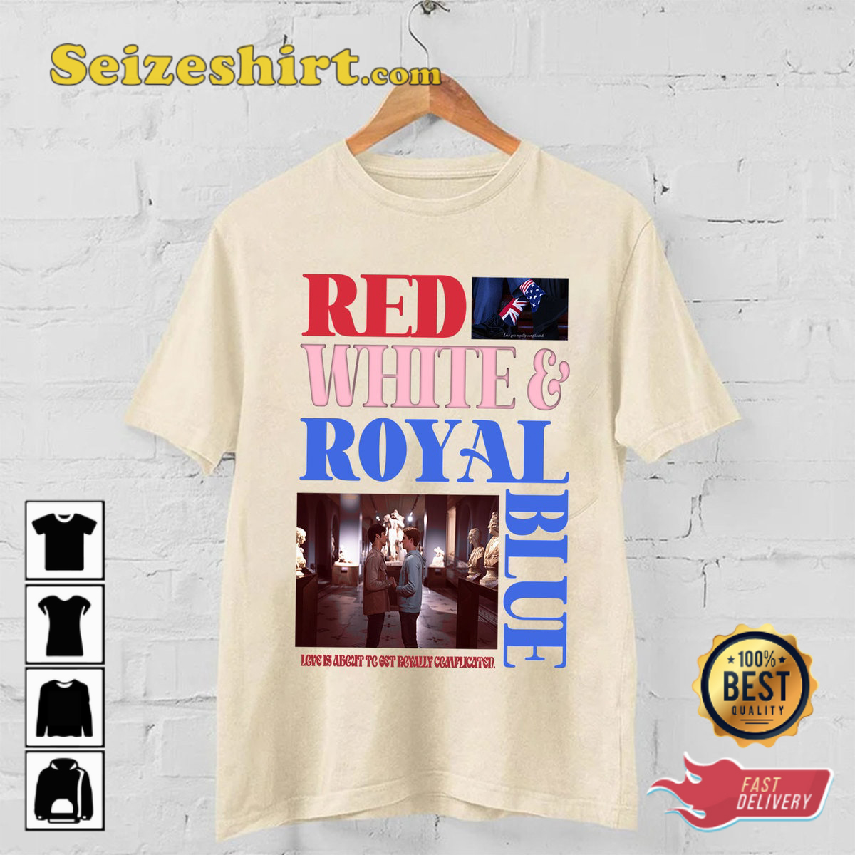 Red White And Royal Blue Lgbtq Casey Mcquiston Movie T-Shirt