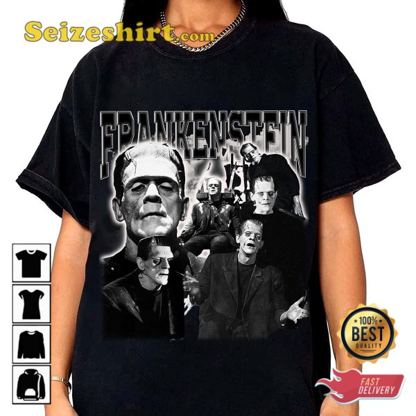 Retro 90s Vintage Inspired Frankenstein Prometheus Halloween Costume T-Shirt