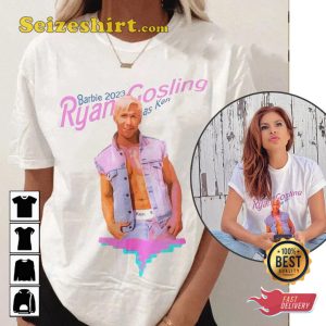 Ryan Gosling Barbie 2023 Ryan Gosling Eva Mendes Double Sided Unisex T-Shirt