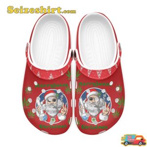 Santa Parody Merry Juana Christmas Smoking High Smoker Comfort Clogs