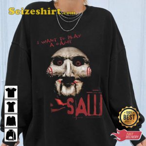 Saw Jigsaw Vintage 90s Movie Halloween Party T-shirt