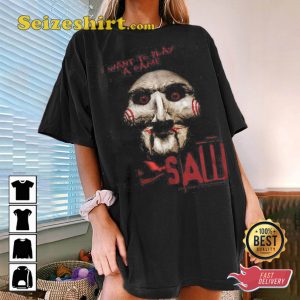 Saw Jigsaw Vintage 90s Movie Halloween Party T-shirt