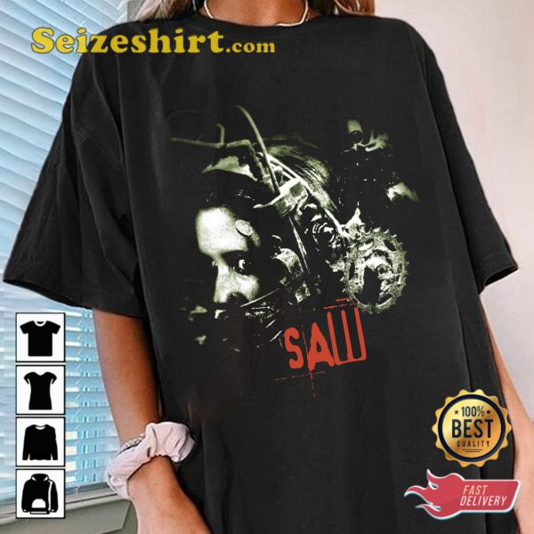 Saw Movie Reverse Bear Trap 90s T-shirt