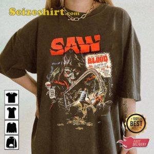 Saw Movie Reverse Bear Trap Vinatge 90s T-shirt