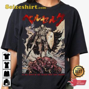 Skull Knight Warrior Anime Manga Japanese Culture Tribute T-Shirt