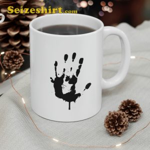 Skyrim Inspired Dark Brotherhood Hand Print Ceramic Mug