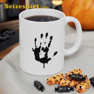 Skyrim Inspired Dark Brotherhood Hand Print Ceramic Mug
