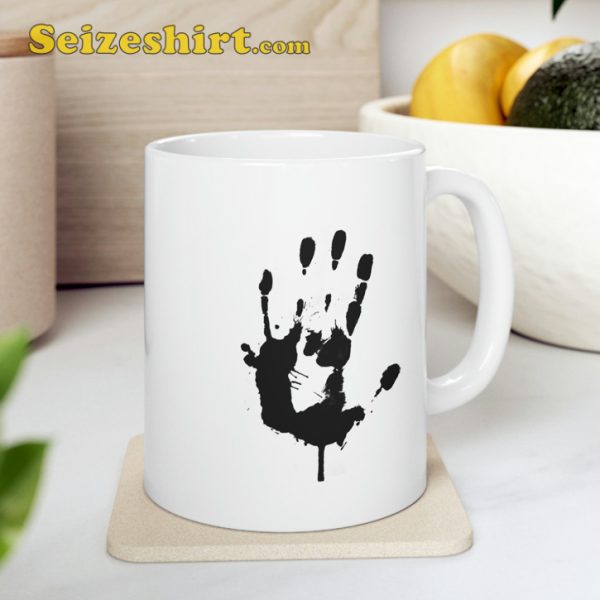 Skyrim Inspired Dark Brotherhood Hand Print Ceramic Mug