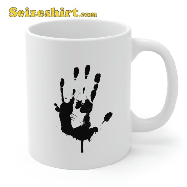 Skyrim Inspired Dark Brotherhood Hand Print Ceramic Mug