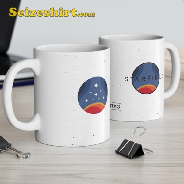 Starfield Inspired Customizable Gift For Gamer Ceramic Coffe Mug