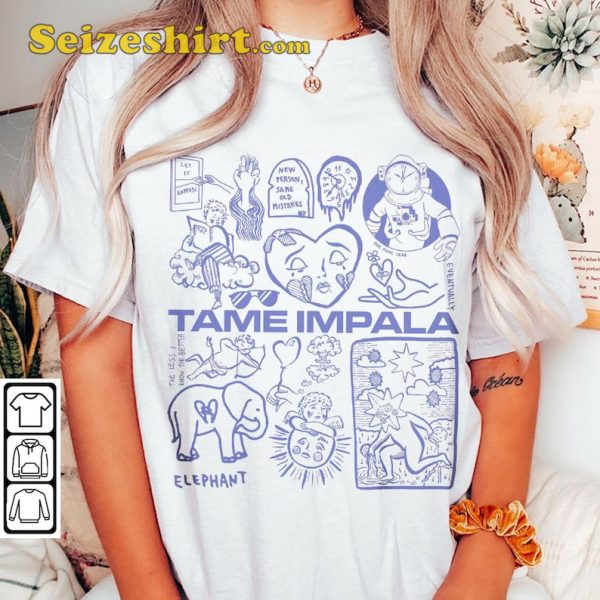 Tame Impala Psychedelic Dreamy Soundscapes Modern Rock Music T-Shirt