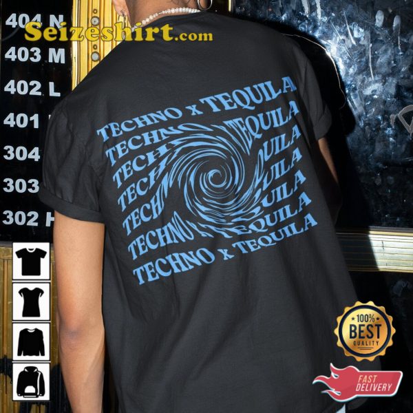 Techno X Tequila Techno Lover Music House EDM Festival Outfit Unisex T-Shirt