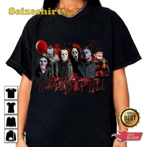 The Boys Of Fall Horror Characters Halloween Costume T-Shirt