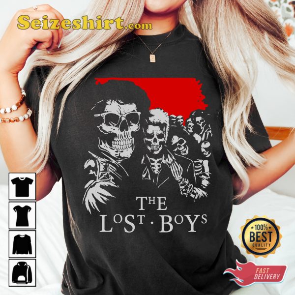 The Lost Boys Movie Lovers Vampire American Supernatural Horror Film Spooky Halloween Costume T-Shirt