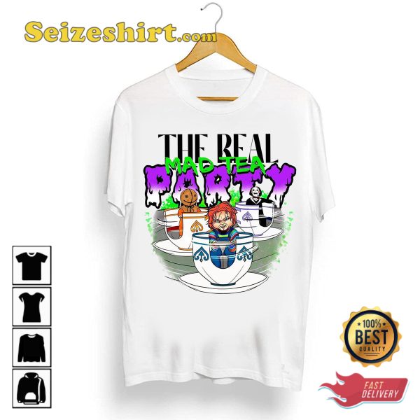 The Real Mad Tea Party Alice In Wonderland Spooky Halloween Costume T-Shirt