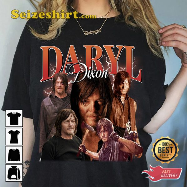 The Walking Deads Daryl Dixon TWD AMC TV Series Movie Enthusiast T-shirt