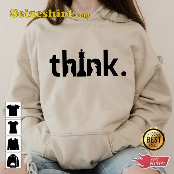 Think Chess Matching Gambit Chess Player And Chess Love Rook King Knight Chess T-Shirt