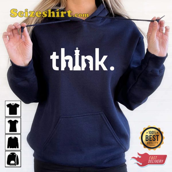 Think Chess Matching Gambit Chess Player And Chess Love Rook King Knight Chess T-Shirt