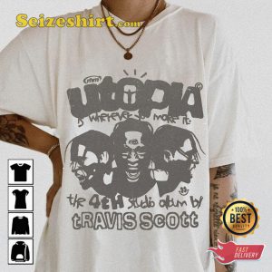 Travis Scott Utopia The 4th Hip Hop Street Style T-Shirt