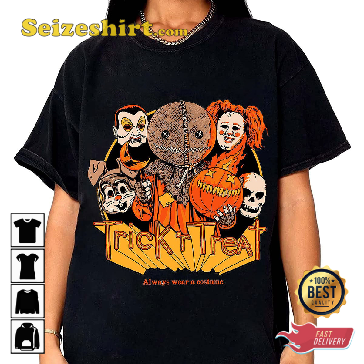 Trick OR Treat Always Wear A Costume Halloween Vibes Unisex T-Shirt