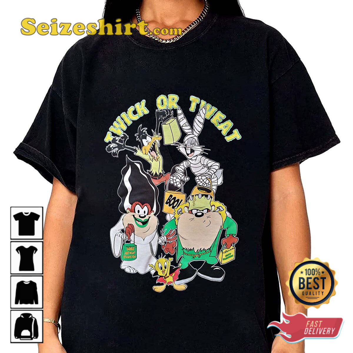 Twick Or Tweat Halloween Looney Tunes Merrie Melodies Halloween Costume T-Shirt