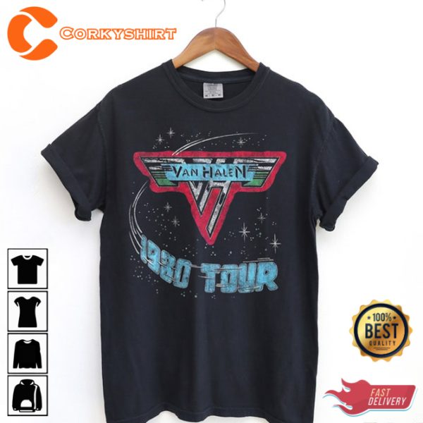 Van Halen 1930 World Tour Space Style Vintage Inspired T-Shirt