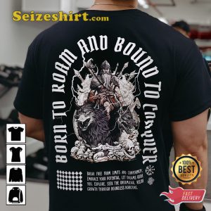 Viking Workout Born To Conquer Gym Fitness Motivational T-Shirt