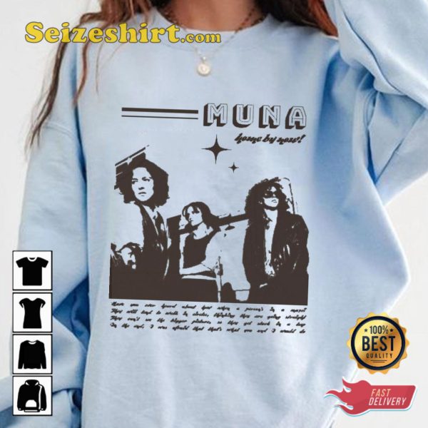 Vintage 90s Inspired Muna Band Life is So Fun Tour 2023 T-Shirt