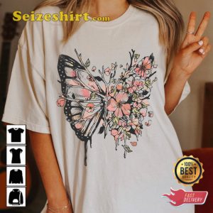 Vintage Style Butterfly Graphic Bohemian T-Shirt