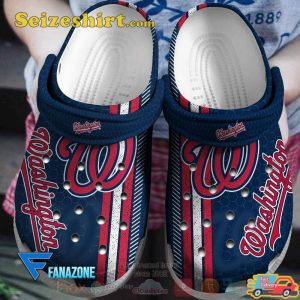 Washington Nationals Embrace the Red White n Blue Patriot Baseball Comfort Clogs