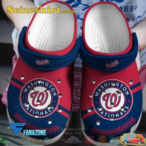 Washington Nationals Soar with Curly W Pride Baseball Glove Comfort Clogs