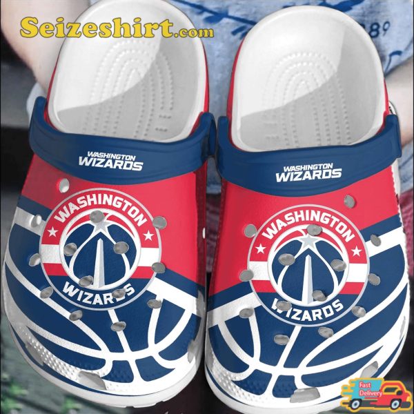 Washington Wizards Dunk with Spellbinding Power Starry Staff Basketball Comfort Clogs