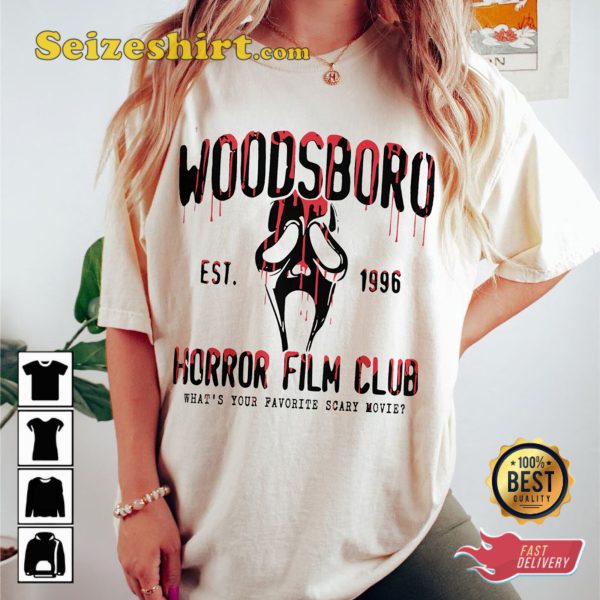Woodsboro Horror Film Club Spooky Halloween Costume T-Shirt