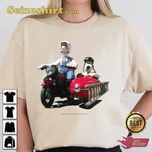 1989 Wallace And Gromit Police Car Cartoon T-Shirt