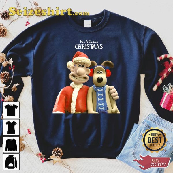 90s Tu Wallace And Gromit Have A Cracking Christmas Xmas Sweatshirt